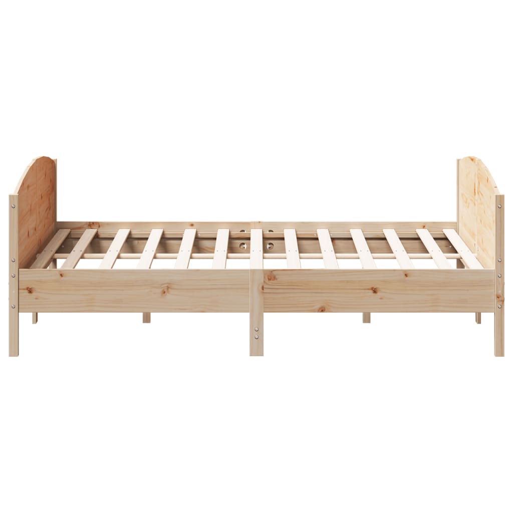 Cadre de lit sans matelas 200x200 cm bois massif de pin - XIOS