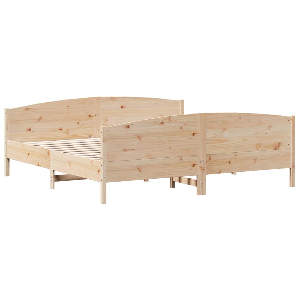 Cadre de lit sans matelas 180x200 cm bois massif de pin - XIOS