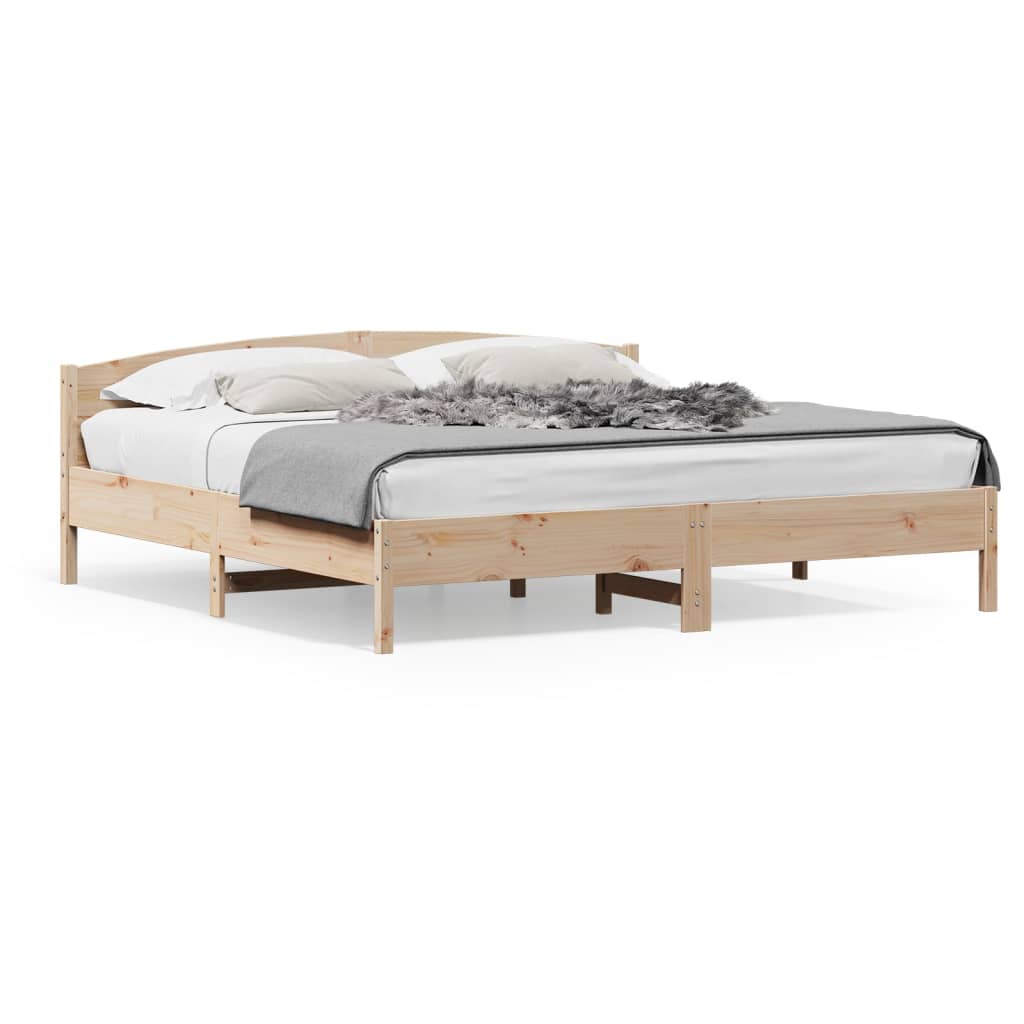 Cadre de lit sans matelas 200x200 cm bois massif de pin - XIOS