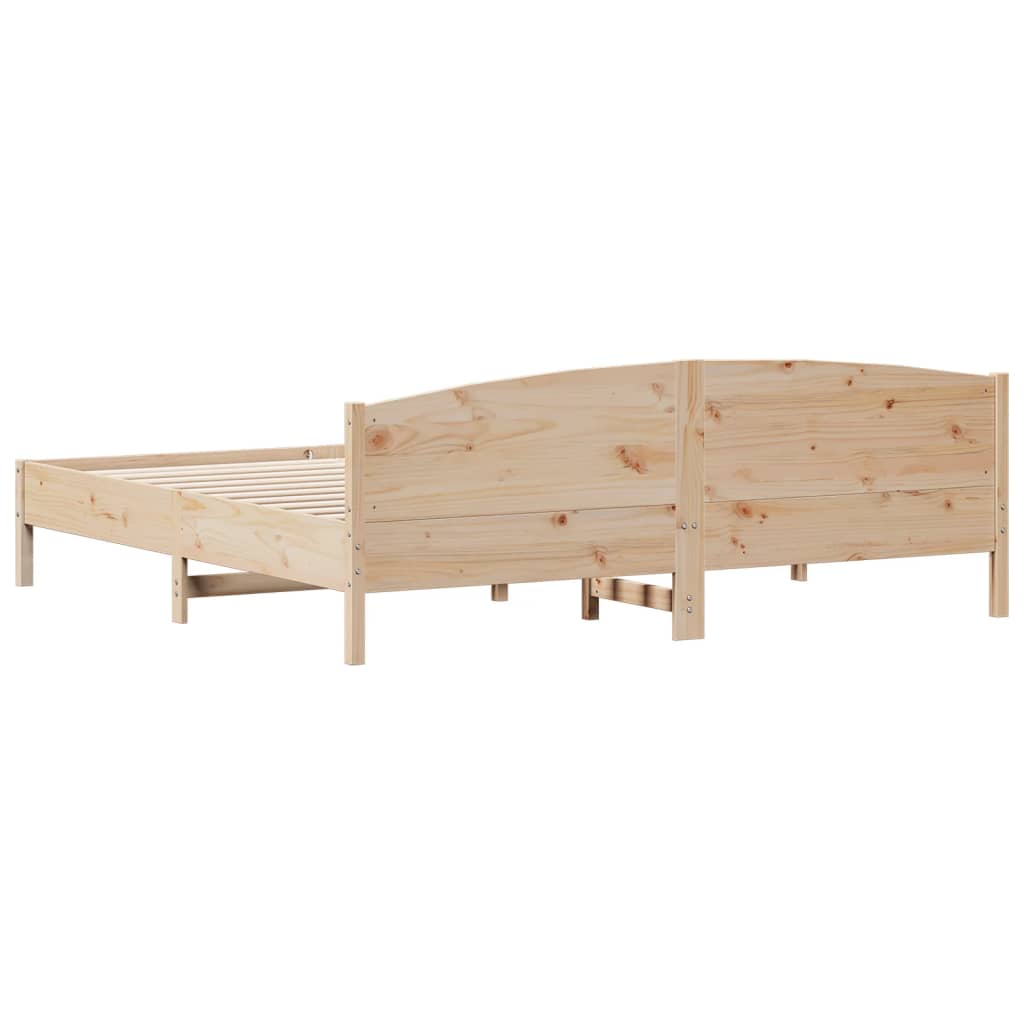 Cadre de lit sans matelas 200x200 cm bois massif de pin - XIOS