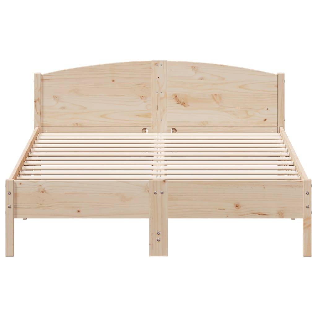 Cadre de lit sans matelas 150x200 cm bois de pin massif - XIOS