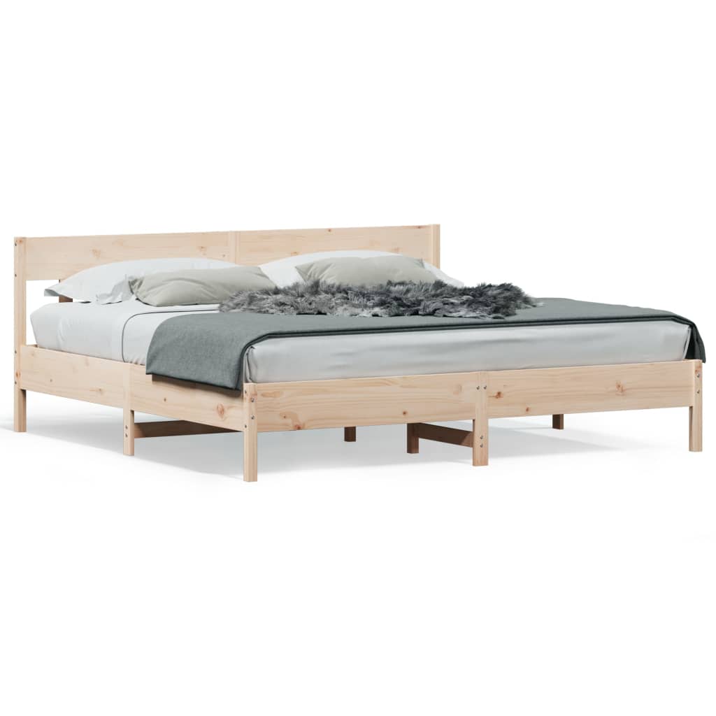 Cadre de lit sans matelas 200x200 cm bois massif de pin - XIOS