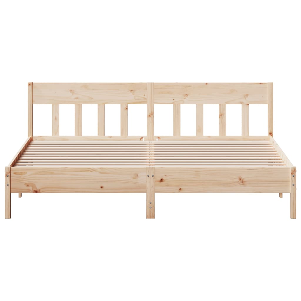 Cadre de lit sans matelas 200x200 cm bois massif de pin - XIOS