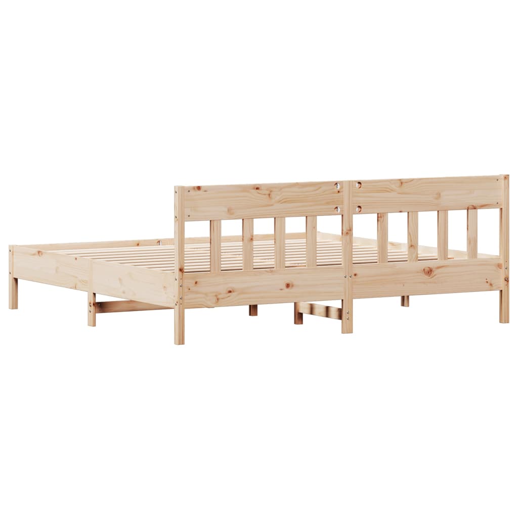 Cadre de lit sans matelas 200x200 cm bois massif de pin - XIOS