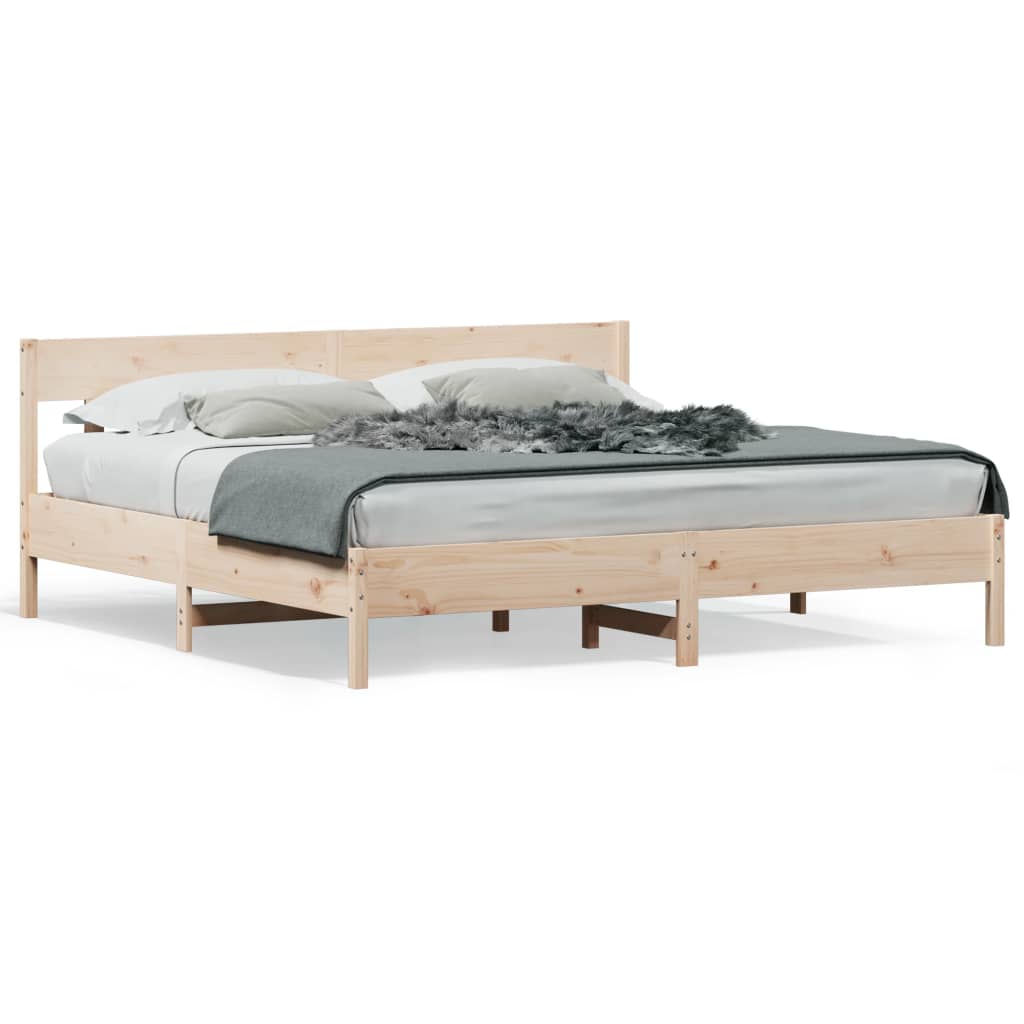 Cadre de lit sans matelas 180x200 cm bois massif de pin - XIOS