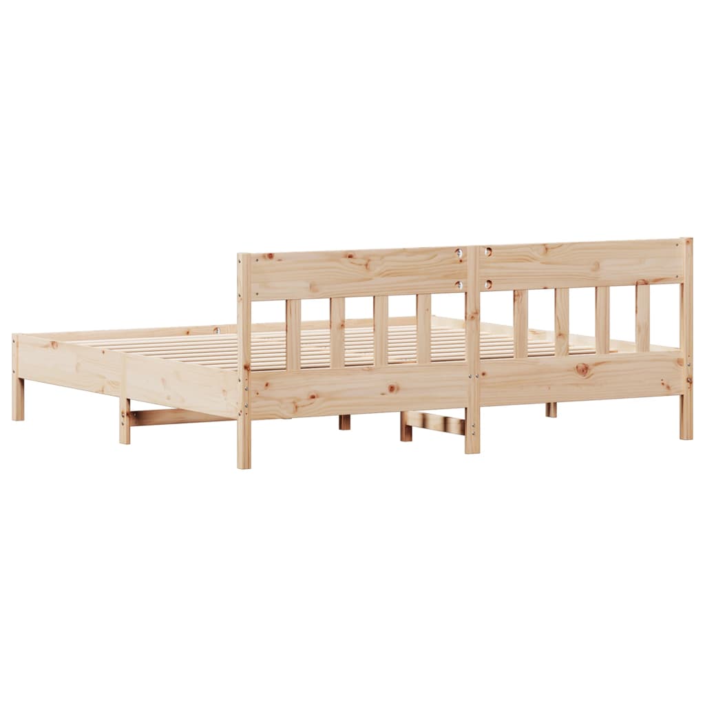 Cadre de lit sans matelas 180x200 cm bois massif de pin - XIOS