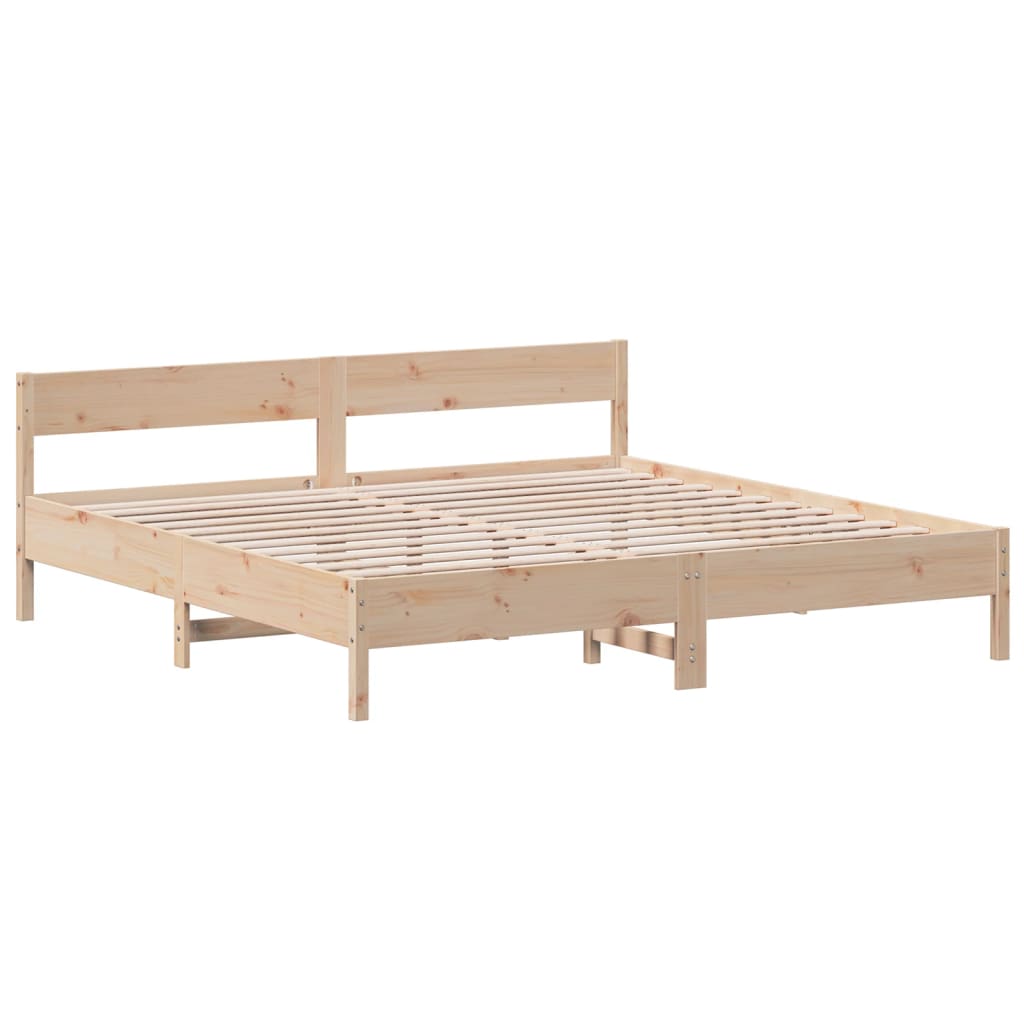 Cadre de lit sans matelas 200x200 cm bois massif de pin - XIOS