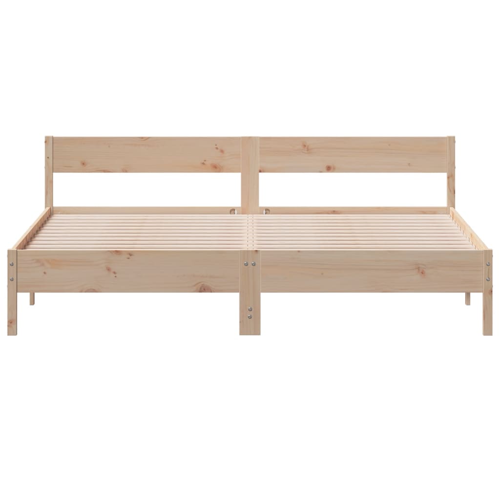 Cadre de lit sans matelas 200x200 cm bois massif de pin - XIOS