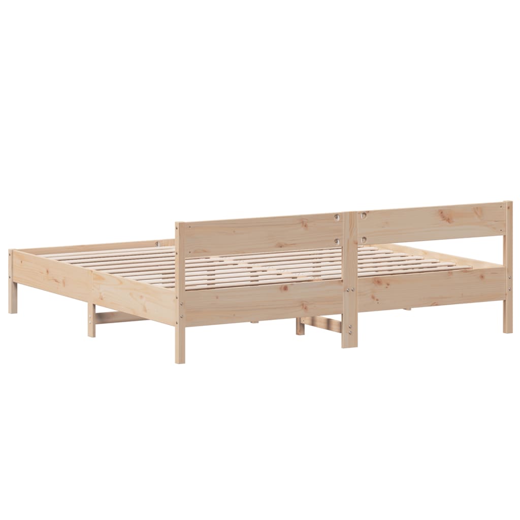 Cadre de lit sans matelas 200x200 cm bois massif de pin - XIOS