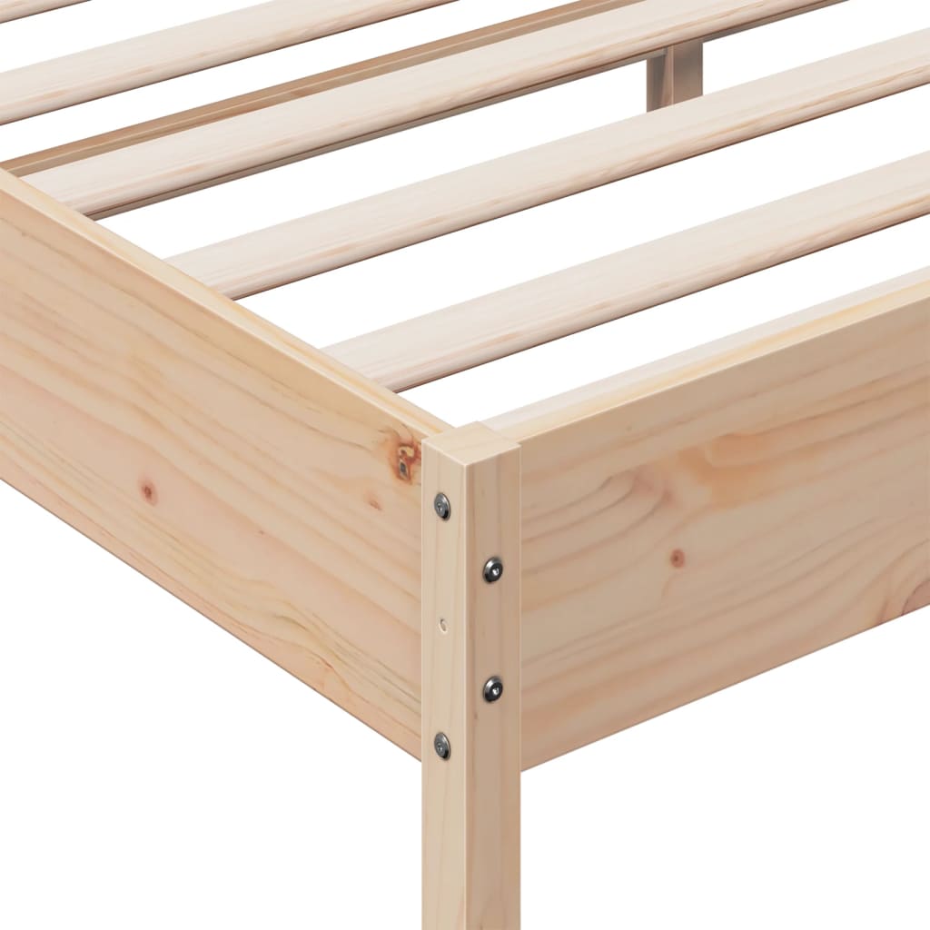Cadre de lit sans matelas 200x200 cm bois massif de pin - XIOS