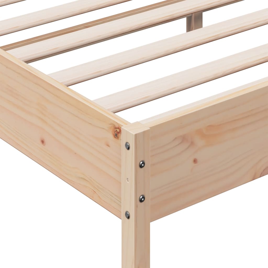 Cadre de lit sans matelas 180x200 cm bois massif de pin - XIOS