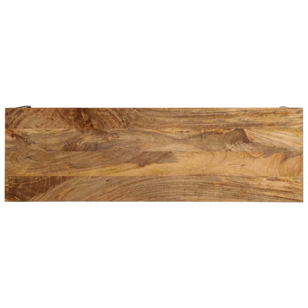 Table console marron 110x35x76cm bois massif de manguier et fer - XIOS