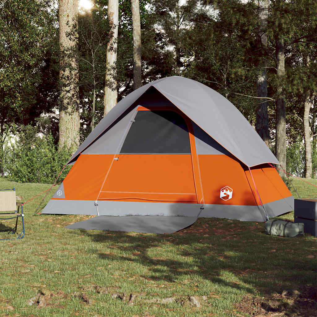 Tente de camping à dôme 3 personnes orange imperméable Tentes vidaXL