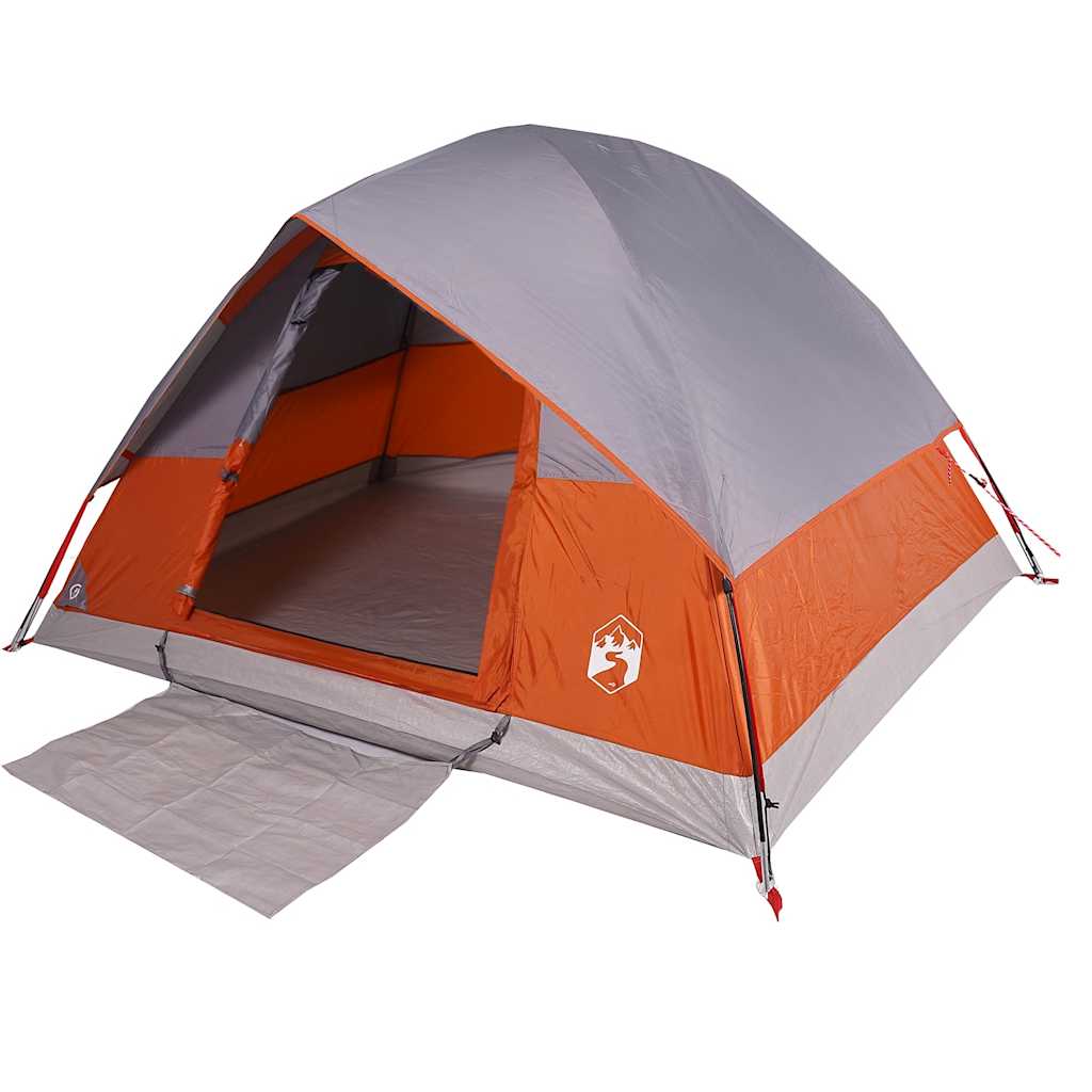Tente de camping à dôme 3 personnes orange imperméable Tentes vidaXL