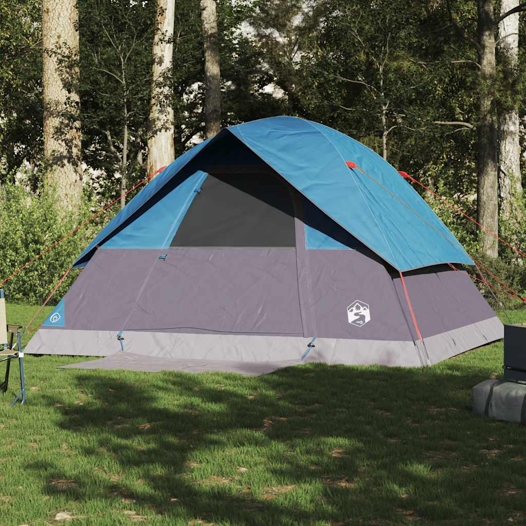 Tente familiale à dôme 6 personnes bleu imperméable Tentes vidaXL
