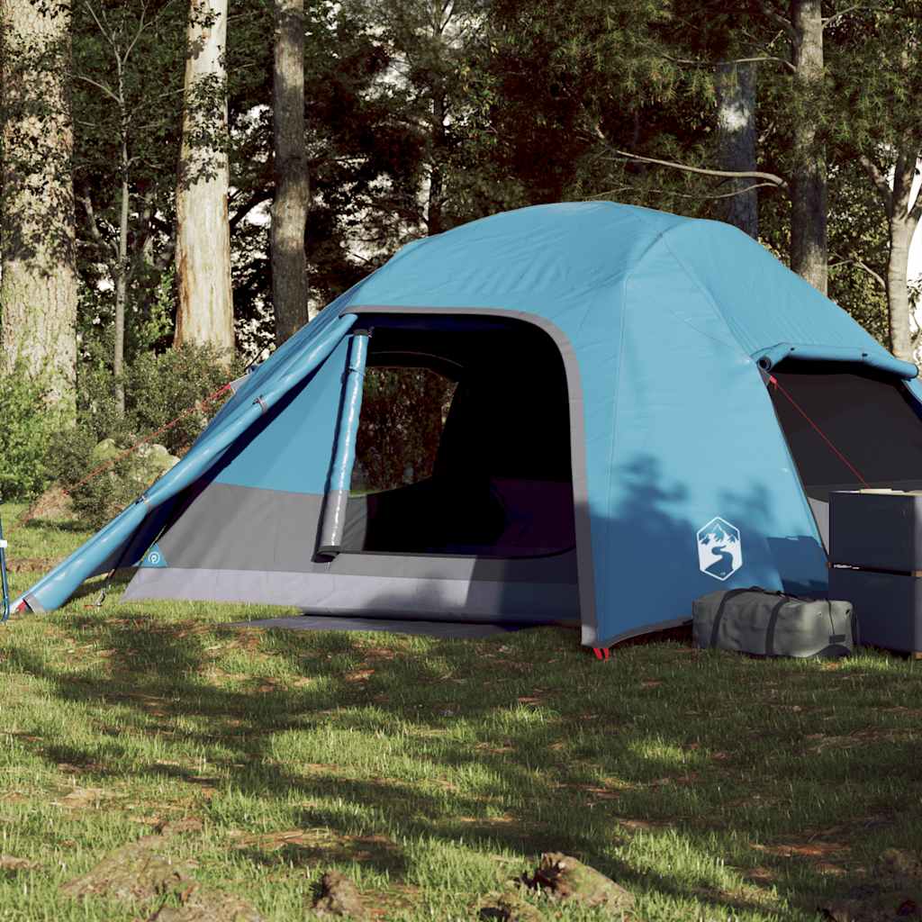 Tente de camping à dôme 4 personnes bleu imperméable Tentes vidaXL
