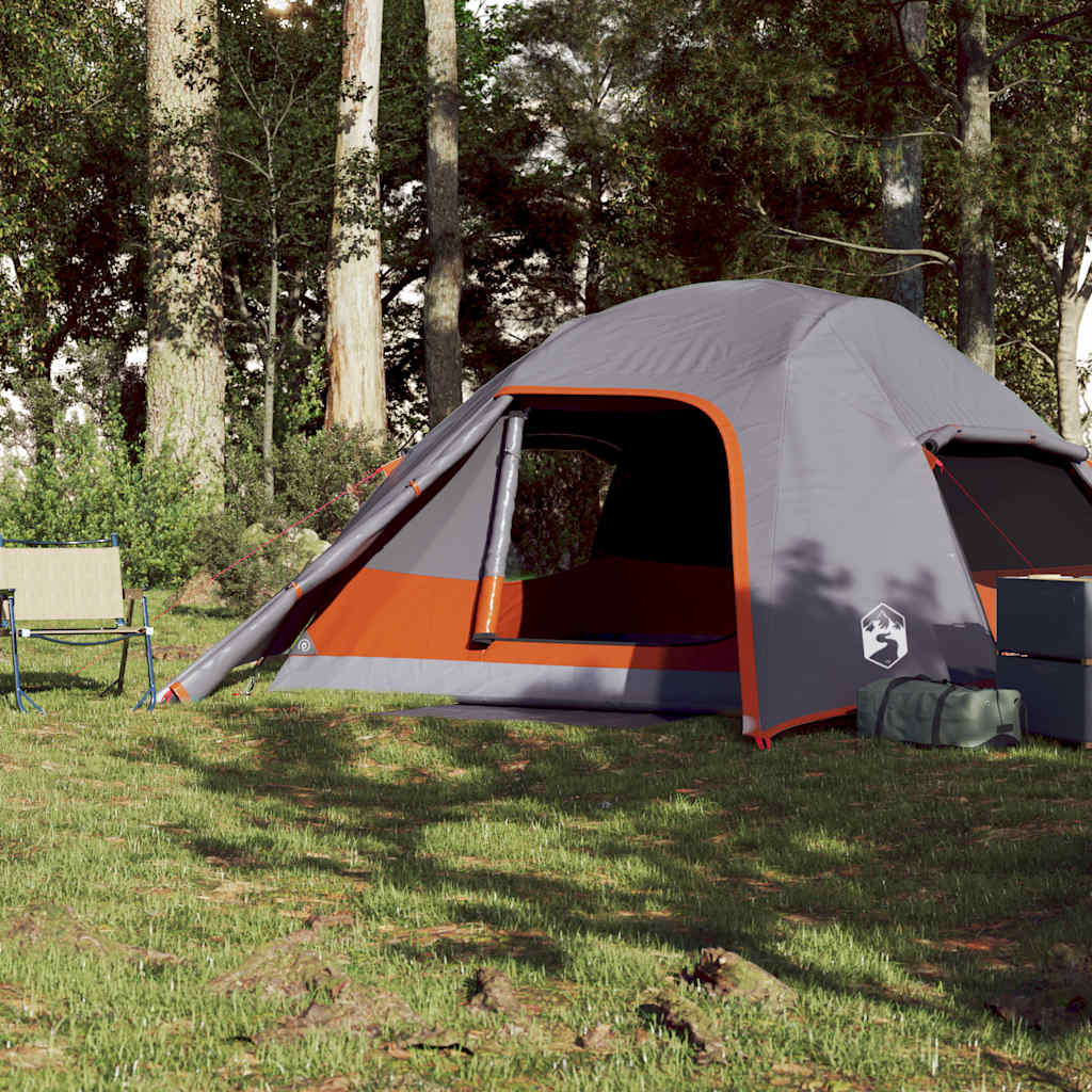 Tente de camping à dôme 4 personnes gris imperméable Tentes vidaXL