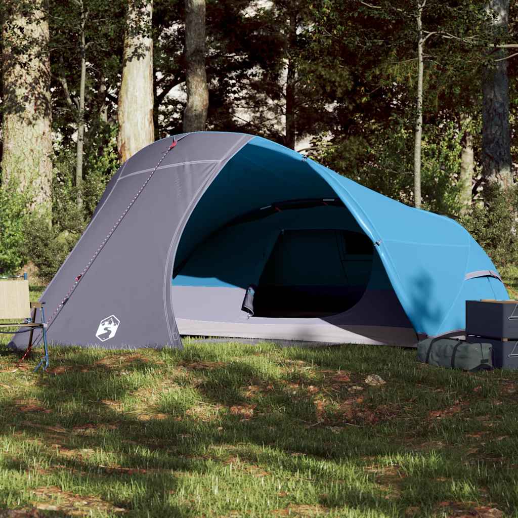 Tente de camping à dôme 4 personnes bleu imperméable Tentes vidaXL