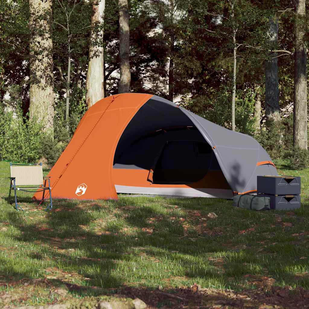 Tente de camping à dôme 4 personnes orange imperméable Tentes vidaXL