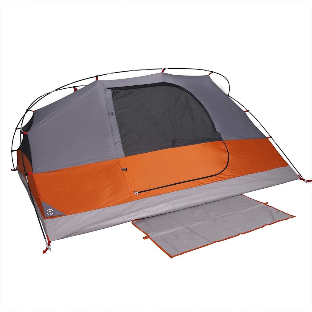 Tente de camping à dôme 4 personnes orange imperméable Tentes vidaXL