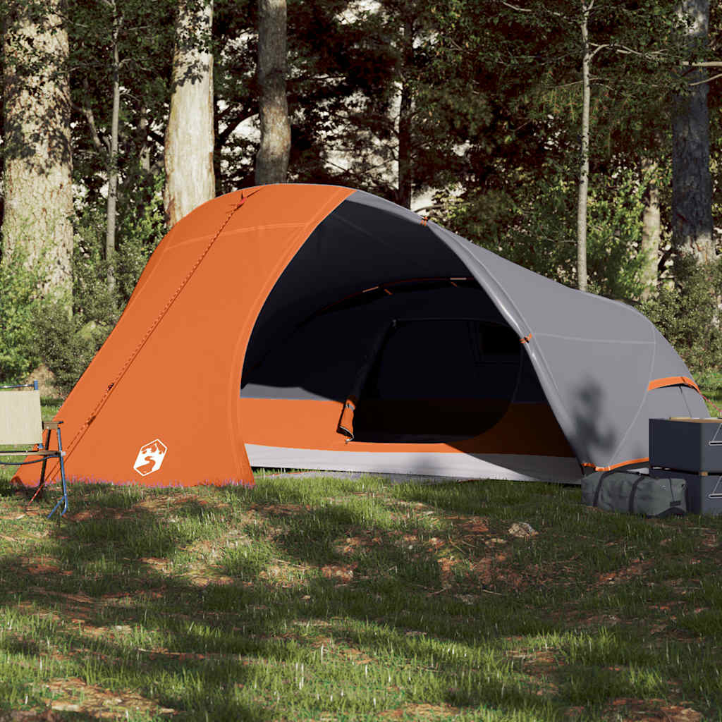 Tente de camping à dôme 4 personnes orange imperméable Tentes vidaXL