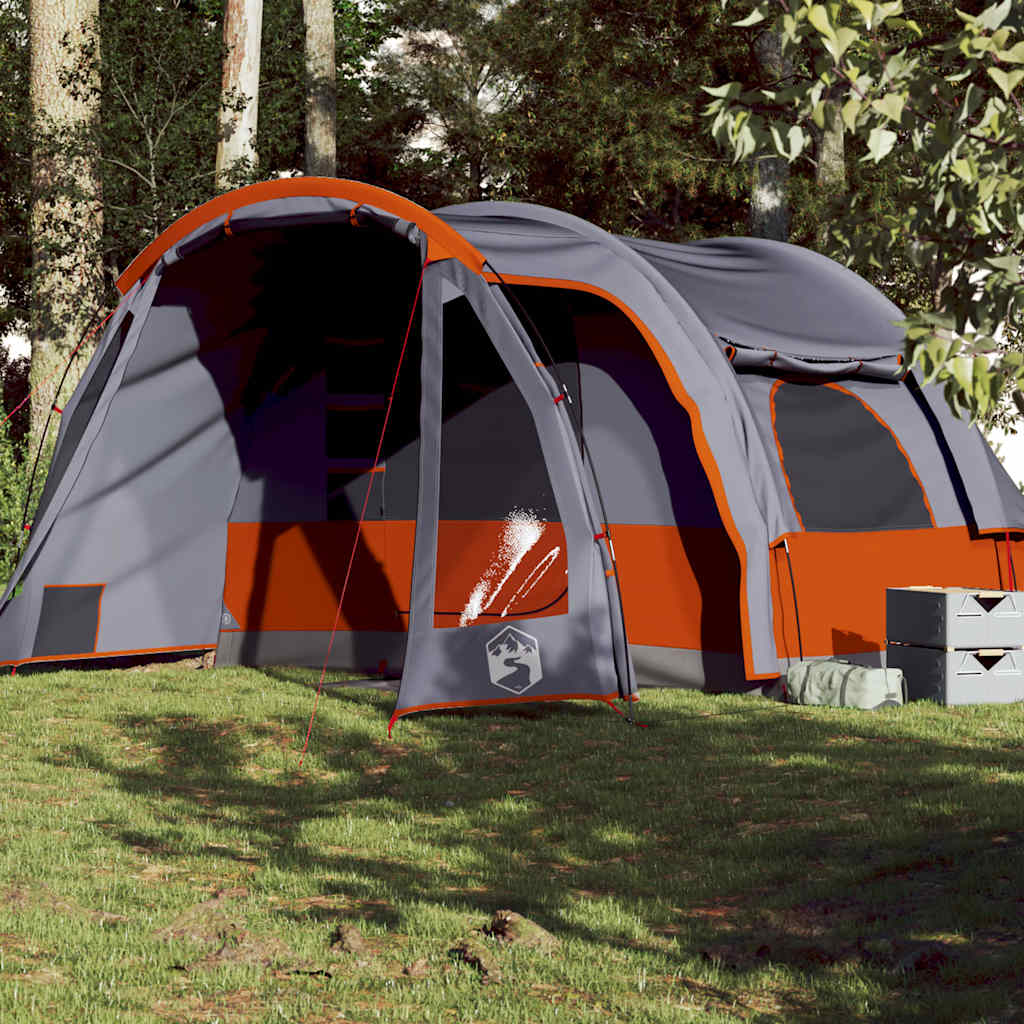 Tente familiale 6 personnes orange imperméable Tentes vidaXL
