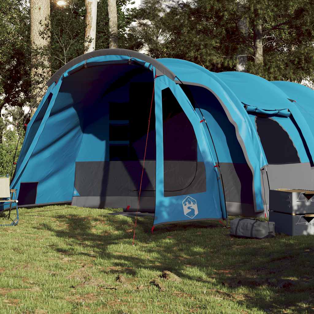 Tente familiale tunnel 8 personnes bleu imperméable Tentes vidaXL