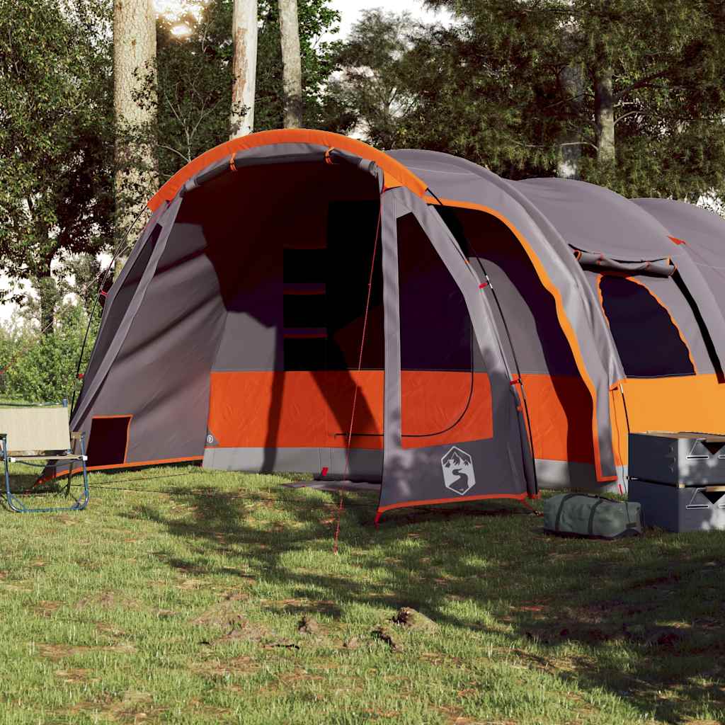 Tente familiale tunnel 8 personnes gris imperméable Tentes vidaXL