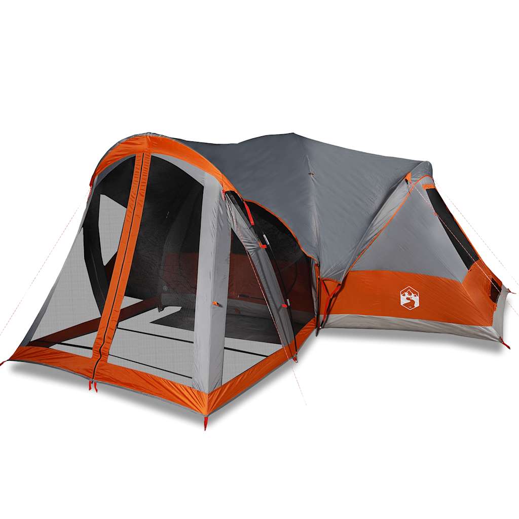 Tente familiale tipi 8 personnes gris et orange imperméable Tentes vidaXL