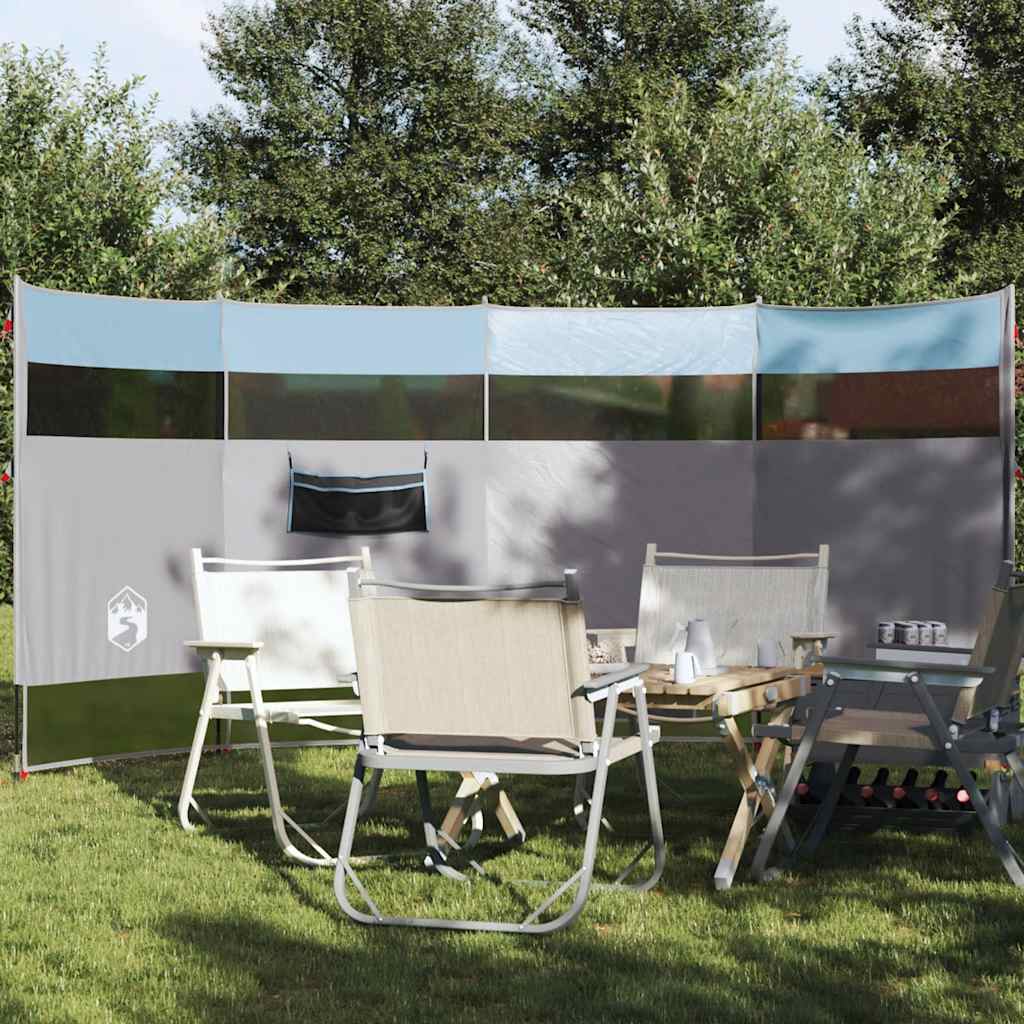 Brise-vent de camping bleu 366x152x152 cm imperméable Pare-vents vidaXL