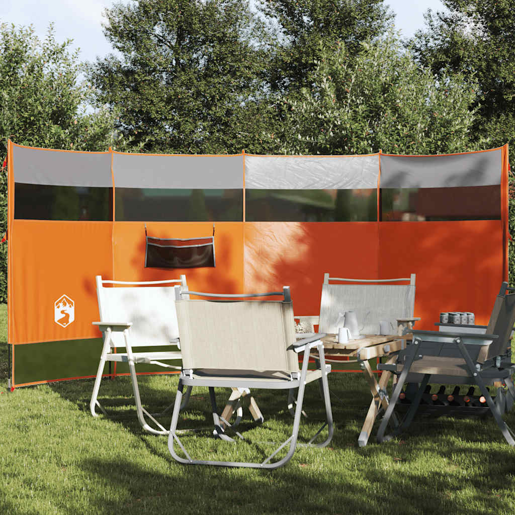 Brise-vent de camping orange 366x152x152 cm imperméable Pare-vents vidaXL