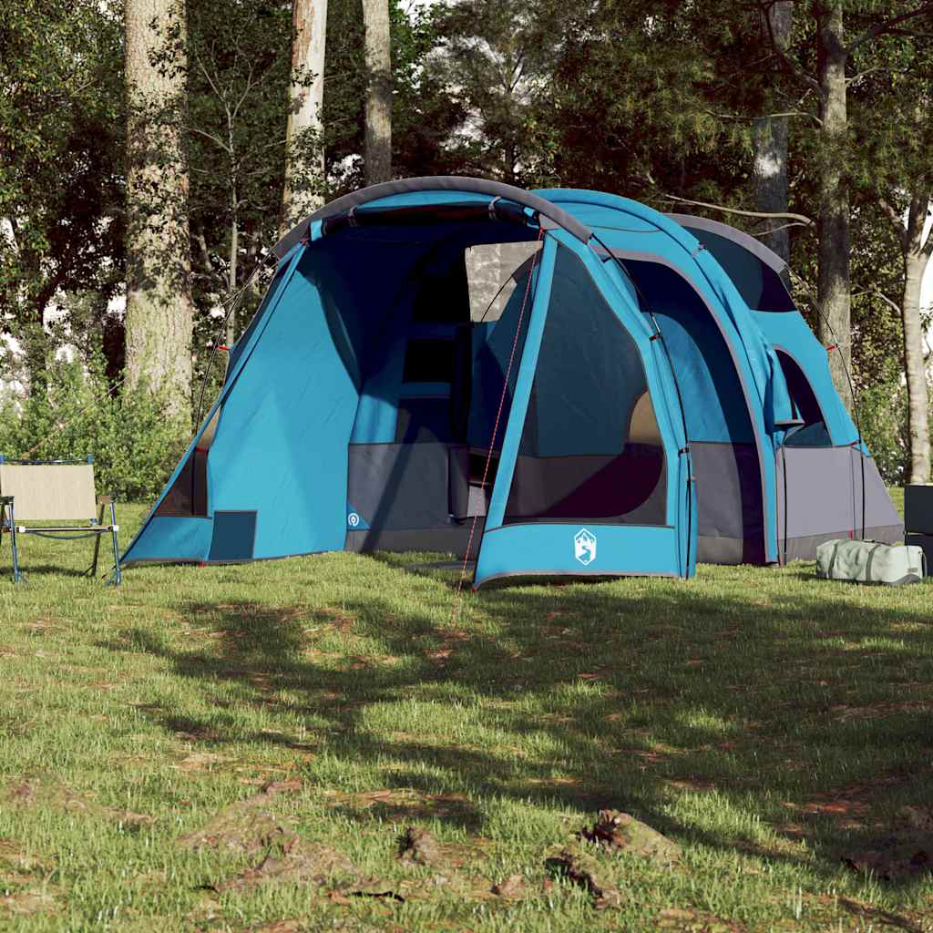 Tente de camping tunnel 4 personnes bleu imperméable Tentes vidaXL