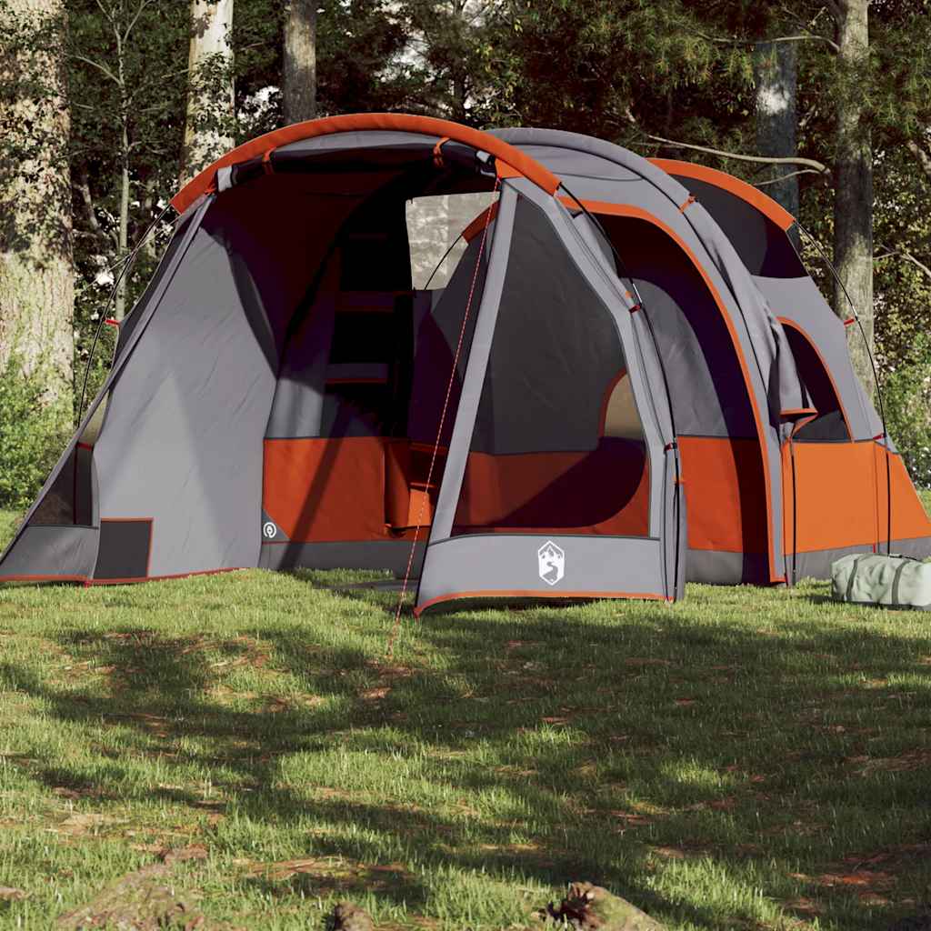 Tente de camping tunnel 4 personnes gris imperméable Tentes vidaXL