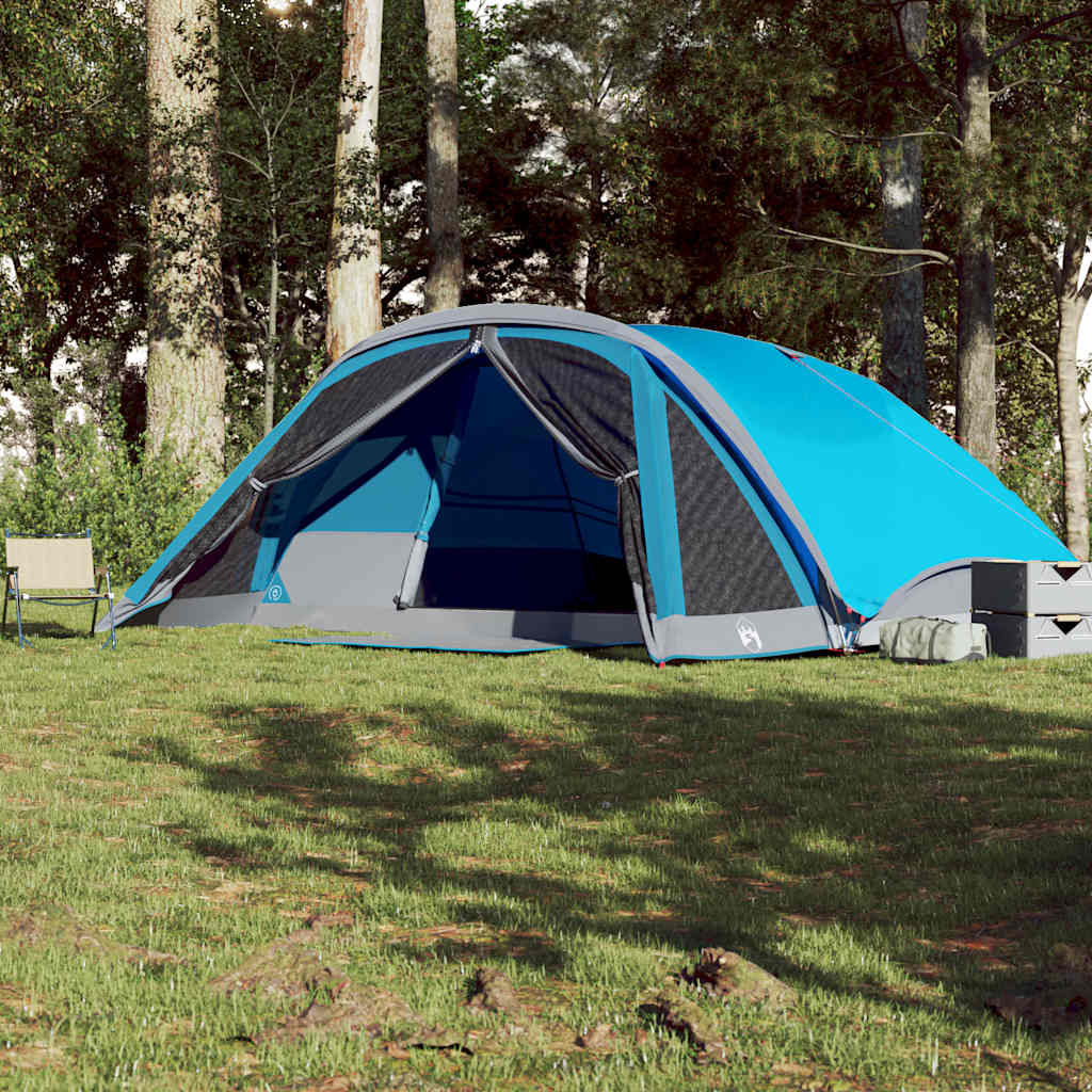 Tente de cabine familiale 6 personnes bleu imperméable Tentes vidaXL
