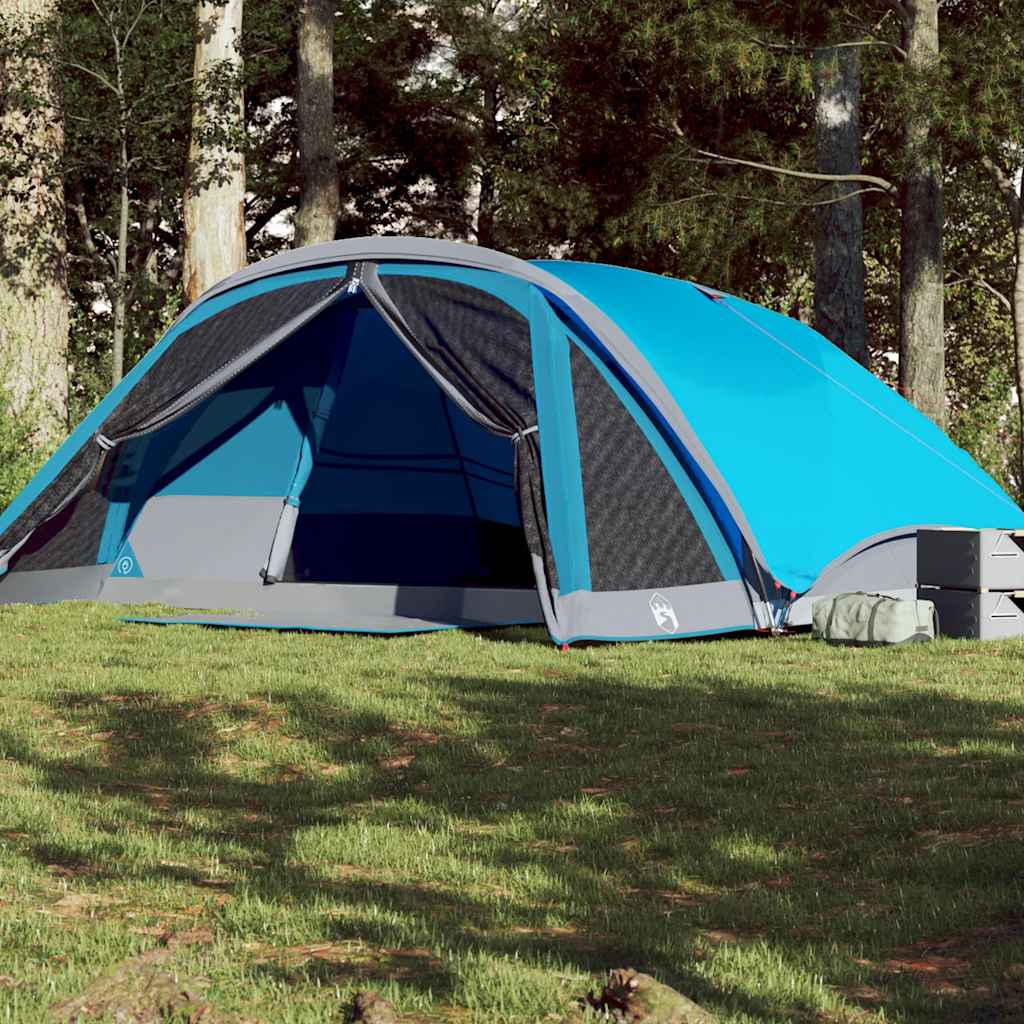 Tente de cabine familiale 6 personnes bleu imperméable Tentes vidaXL