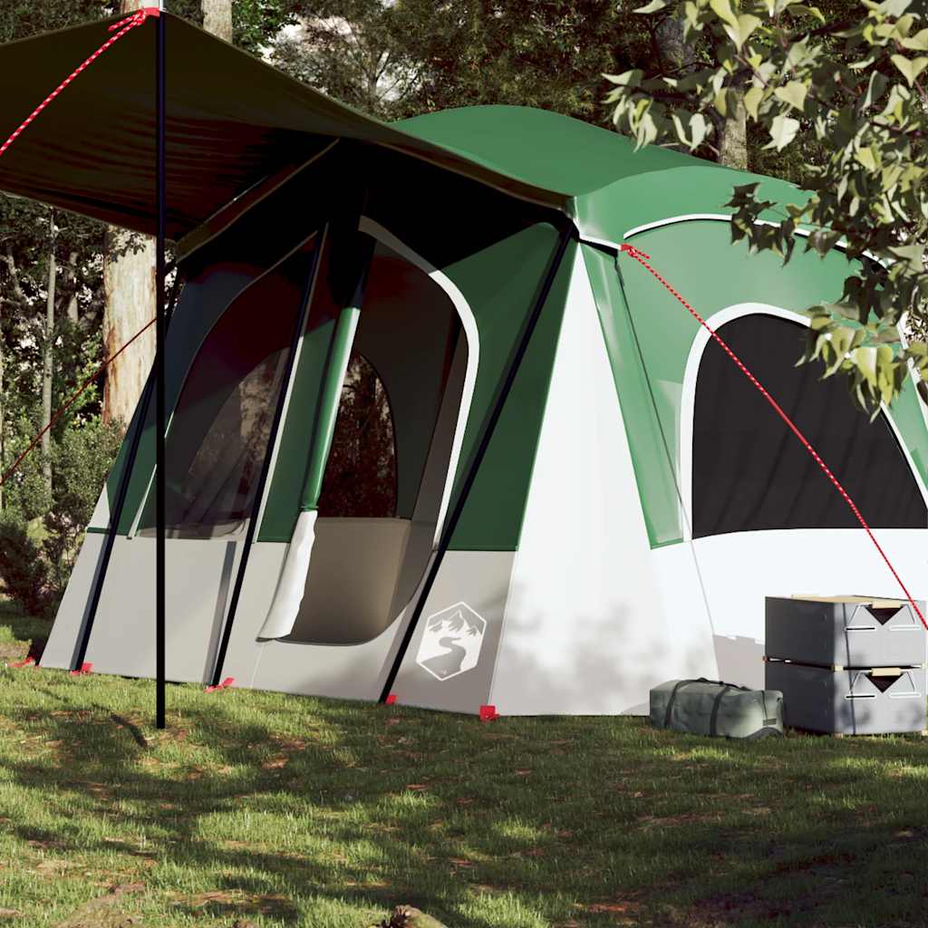 Tente de camping de cabine 5 personnes vert imperméable Tentes vidaXL