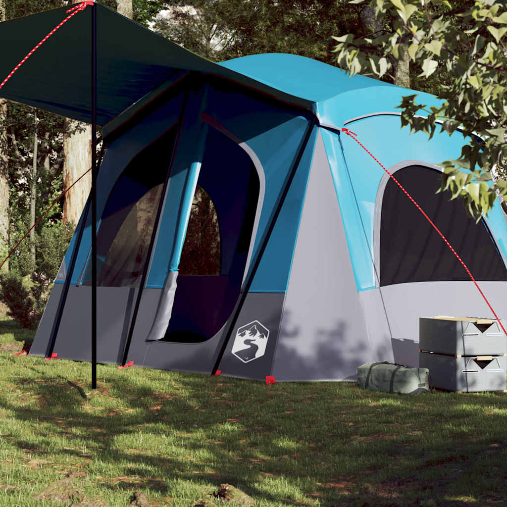 Tente de camping de cabine 5 personnes bleu imperméable Tentes vidaXL