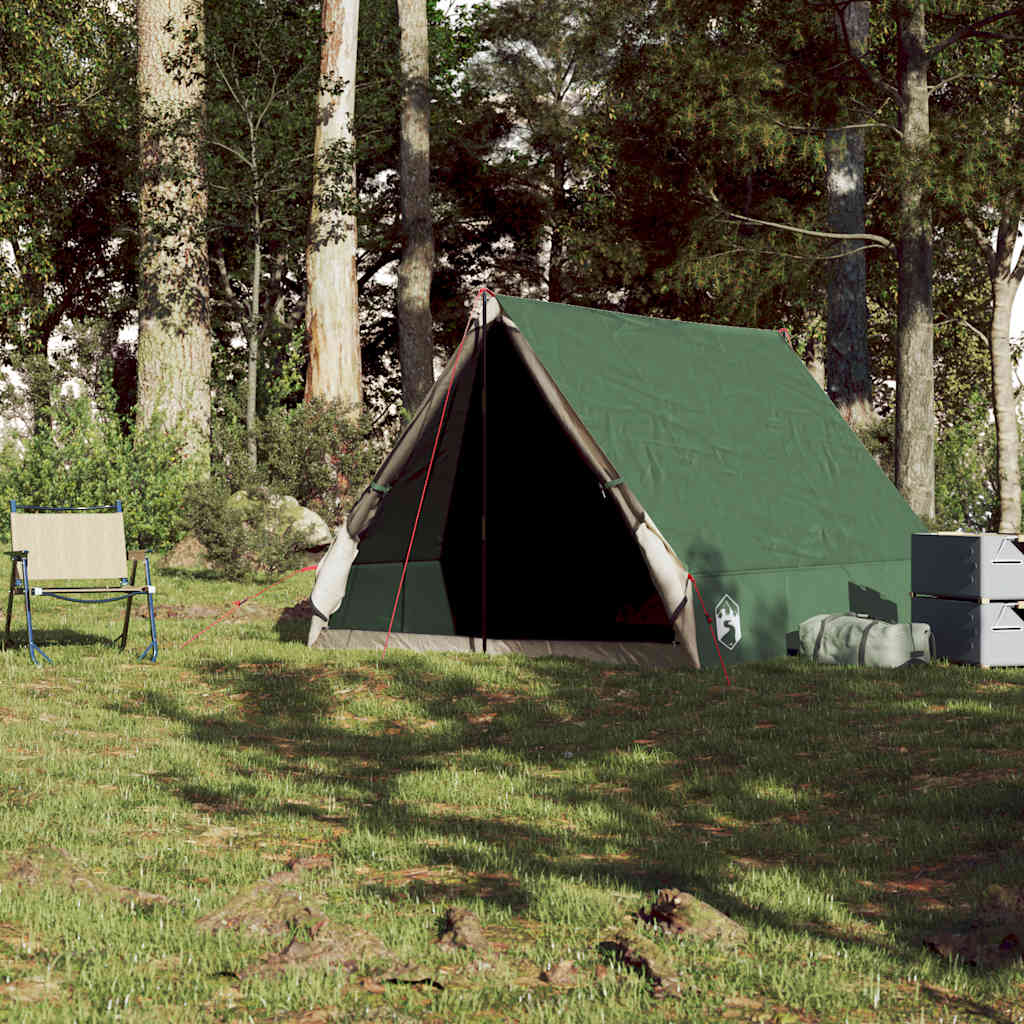Tente de camping en forme de A 2 personne vert imperméable Tentes vidaXL