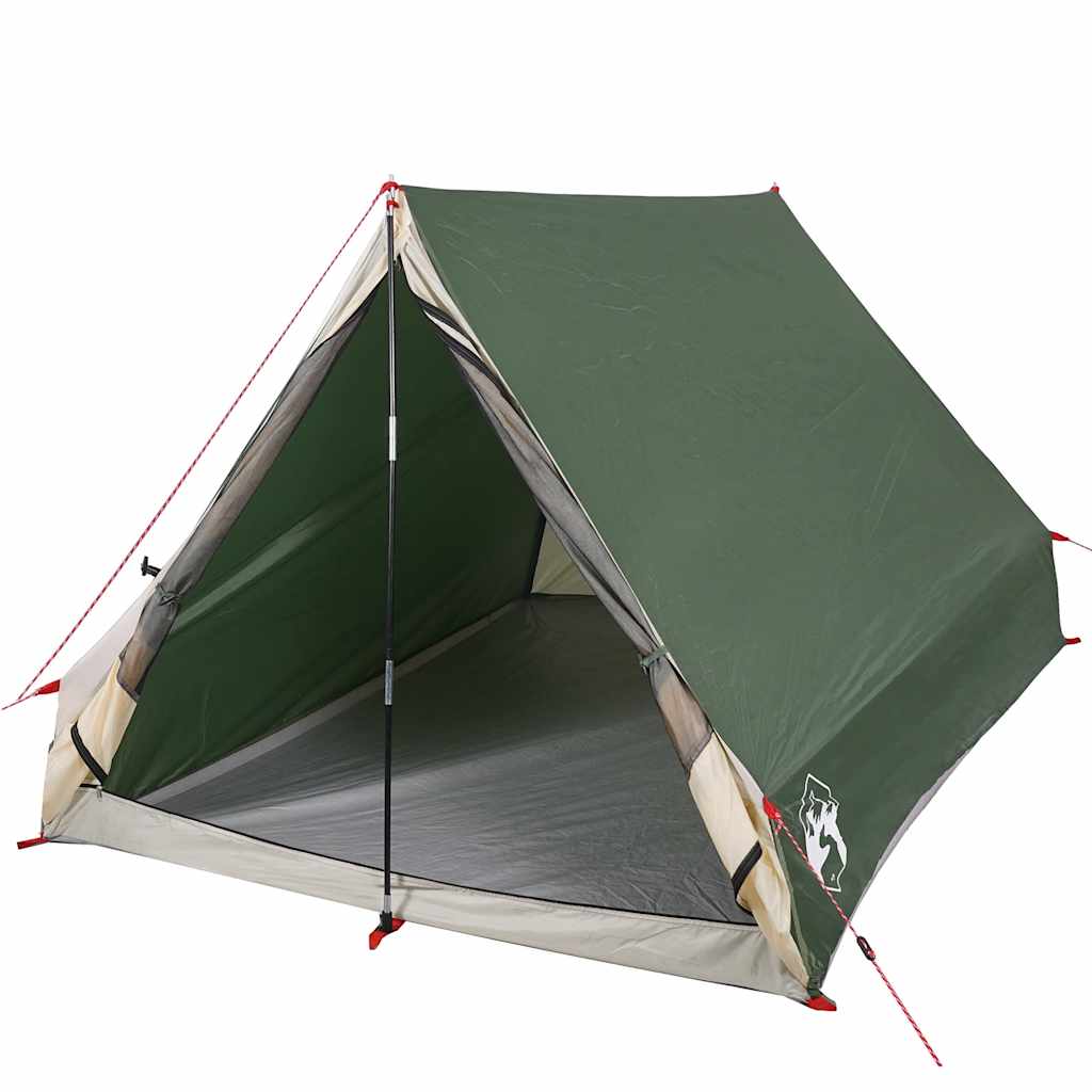 Tente de camping en forme de A 2 personne vert imperméable Tentes vidaXL