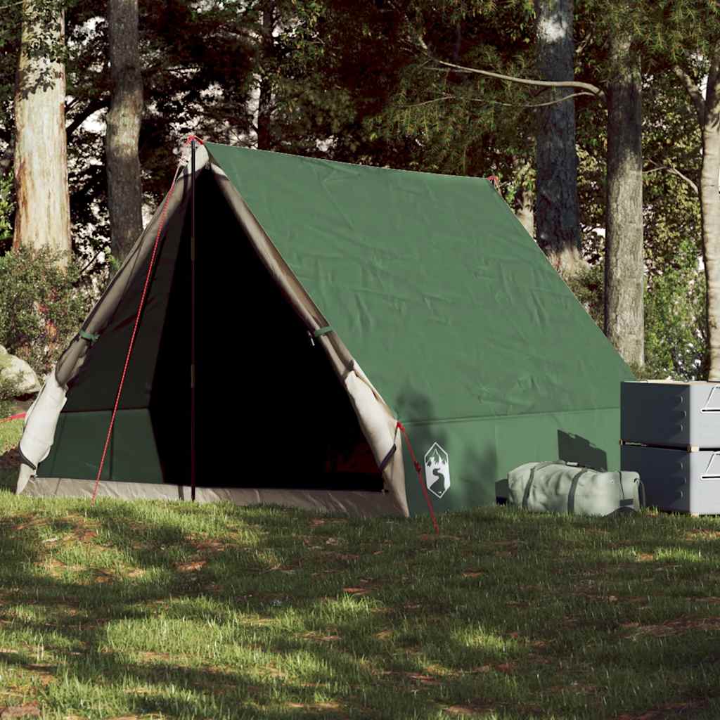 Tente de camping en forme de A 2 personne vert imperméable Tentes vidaXL
