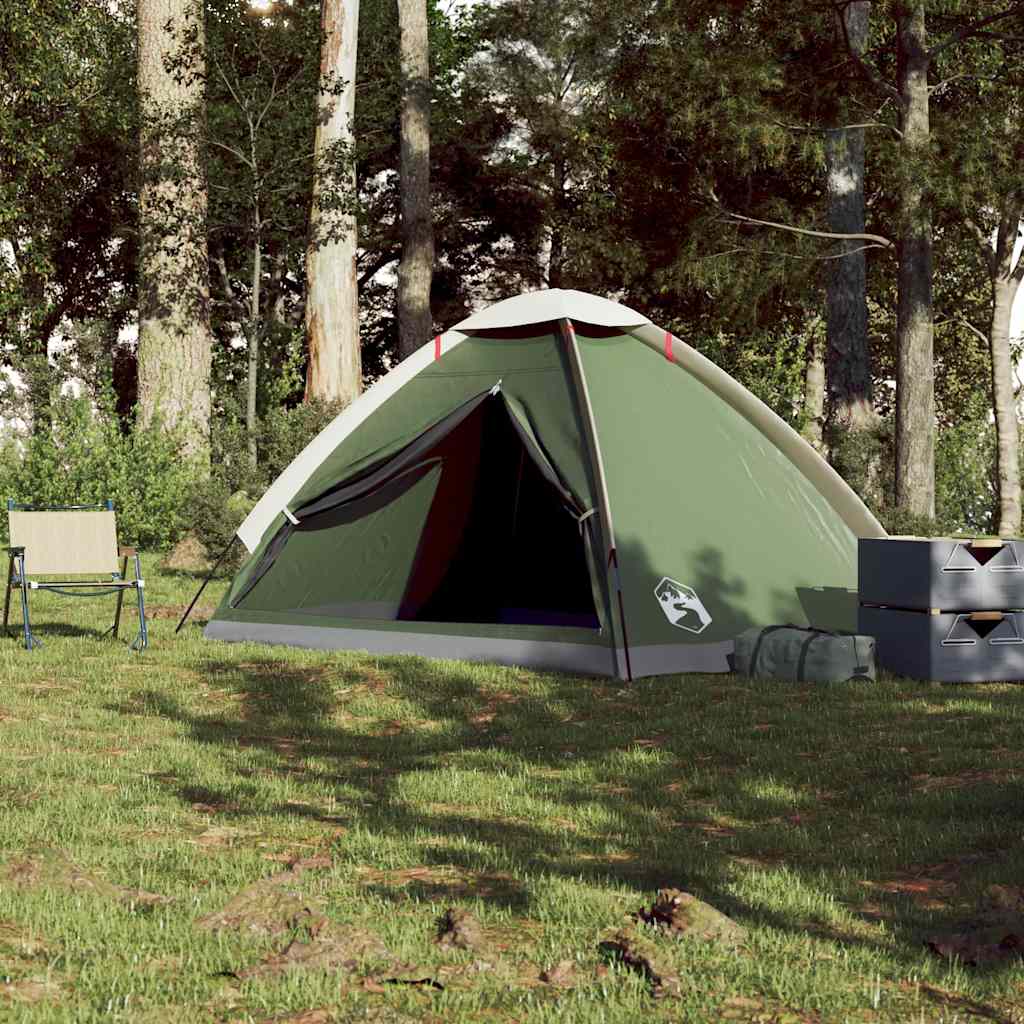 Tente de camping à dôme 4 personnes vert imperméable Tentes vidaXL