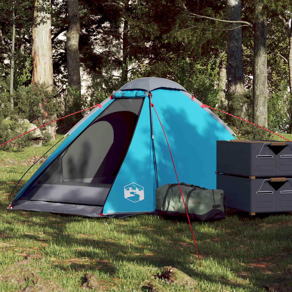 Tente de camping à dôme 2 personnes bleu imperméable Tentes vidaXL