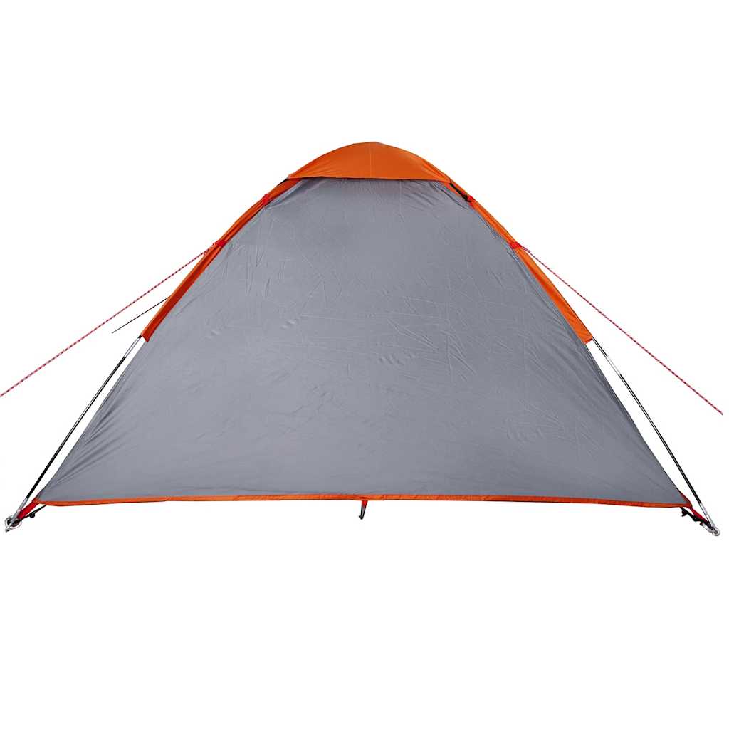Tente de camping à dôme 2 personnes gris et orange imperméable Tentes vidaXL