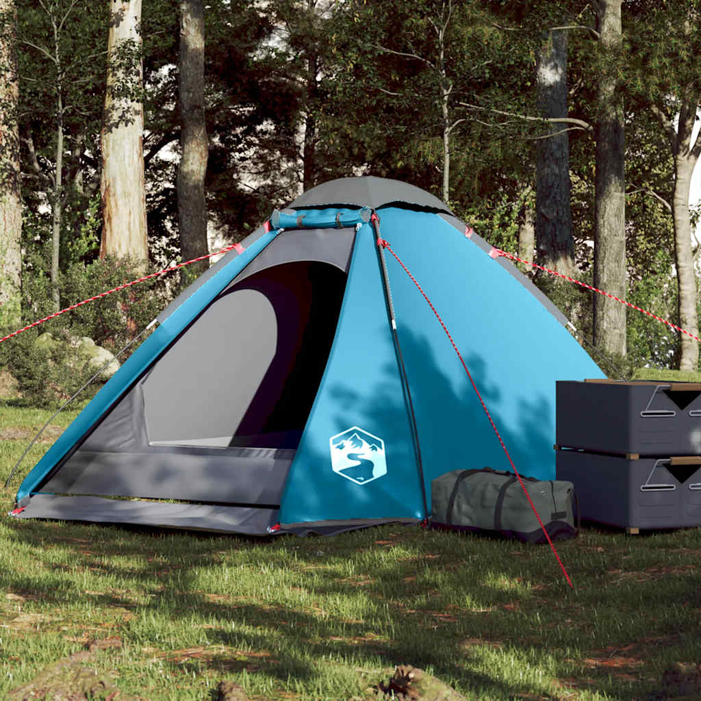 Tente de camping à dôme 4 personnes bleu imperméable Tentes vidaXL