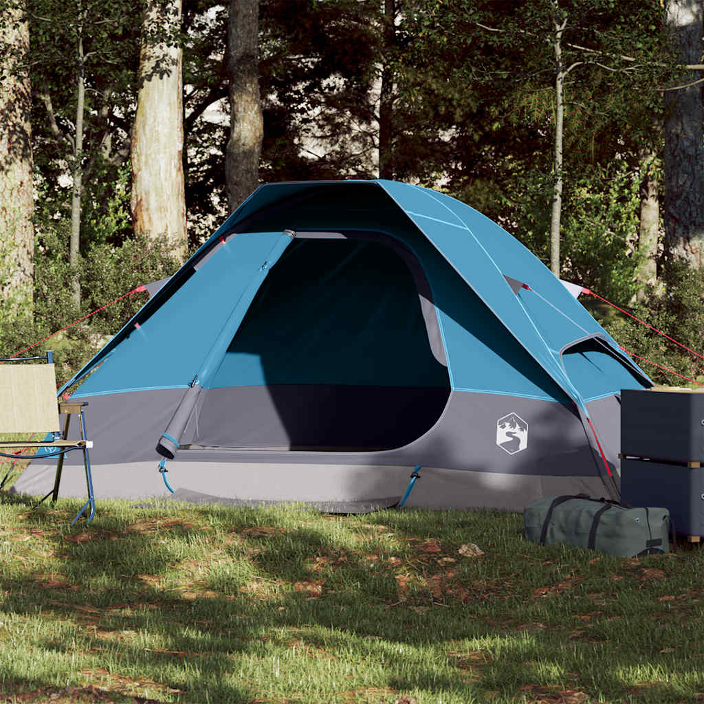 Tente de camping à dôme 2 personnes bleu imperméable Tentes vidaXL