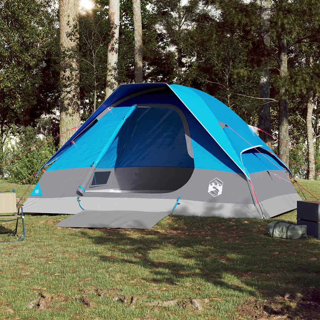 Tente de camping à dôme 4 personnes bleu imperméable Tentes vidaXL