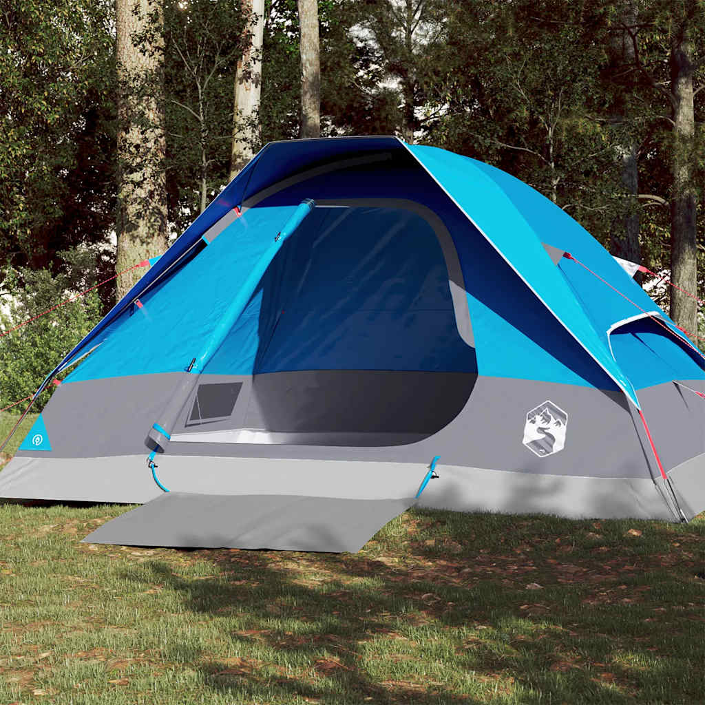 Tente de camping à dôme 4 personnes bleu imperméable Tentes vidaXL