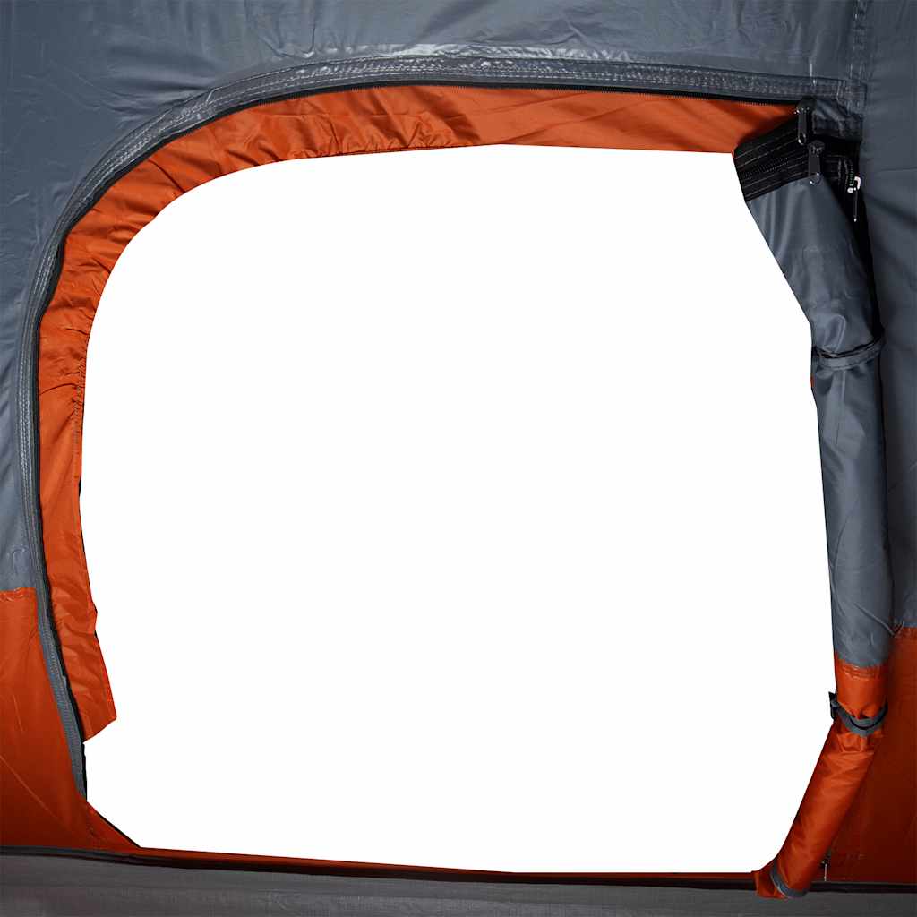Tente de camping à dôme 4 personnes gris et orange imperméable Tentes vidaXL