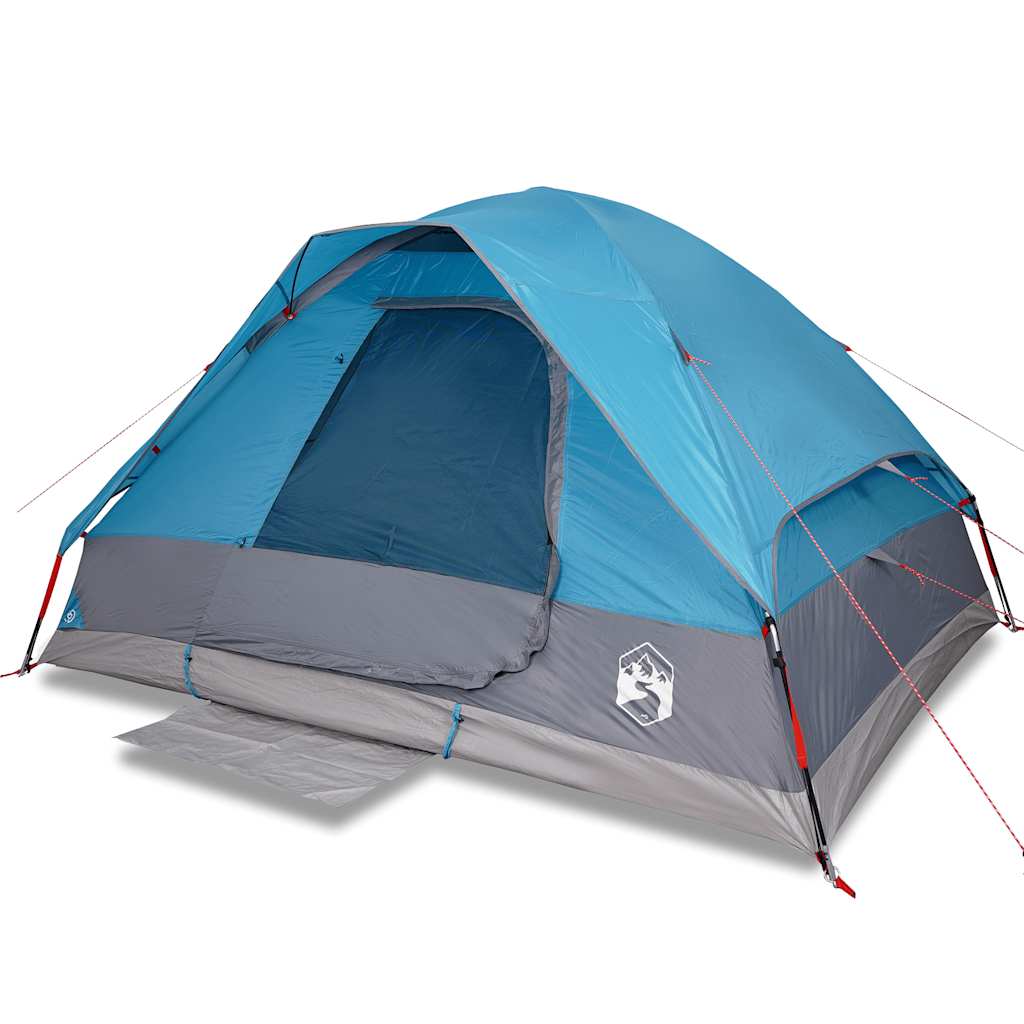 Tente familiale à dôme 6 personnes bleu imperméable Tentes vidaXL