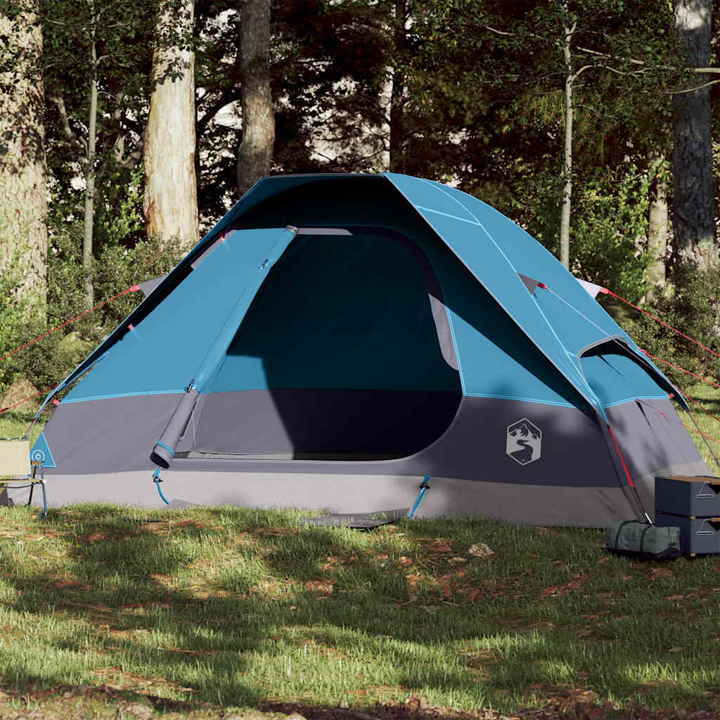 Tente familiale à dôme 6 personnes bleu imperméable Tentes vidaXL
